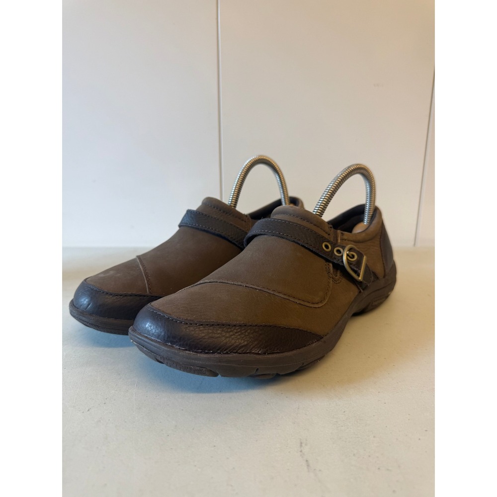 Merrell Char Brown Leather Slip On Buckle Loafers Shoes Womens 9 J42590